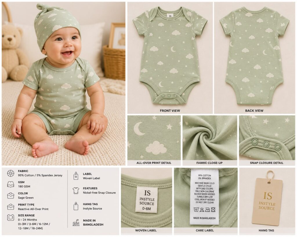 Printed Baby Romper