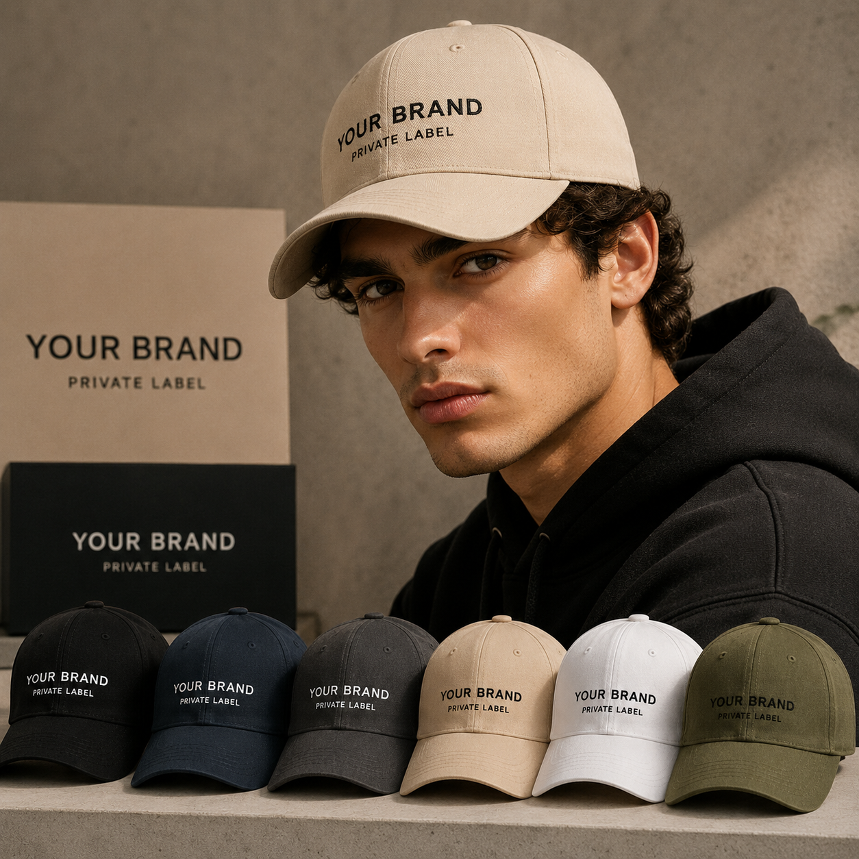 Premium wholesale caps and hats manufactured for retail and private label brands