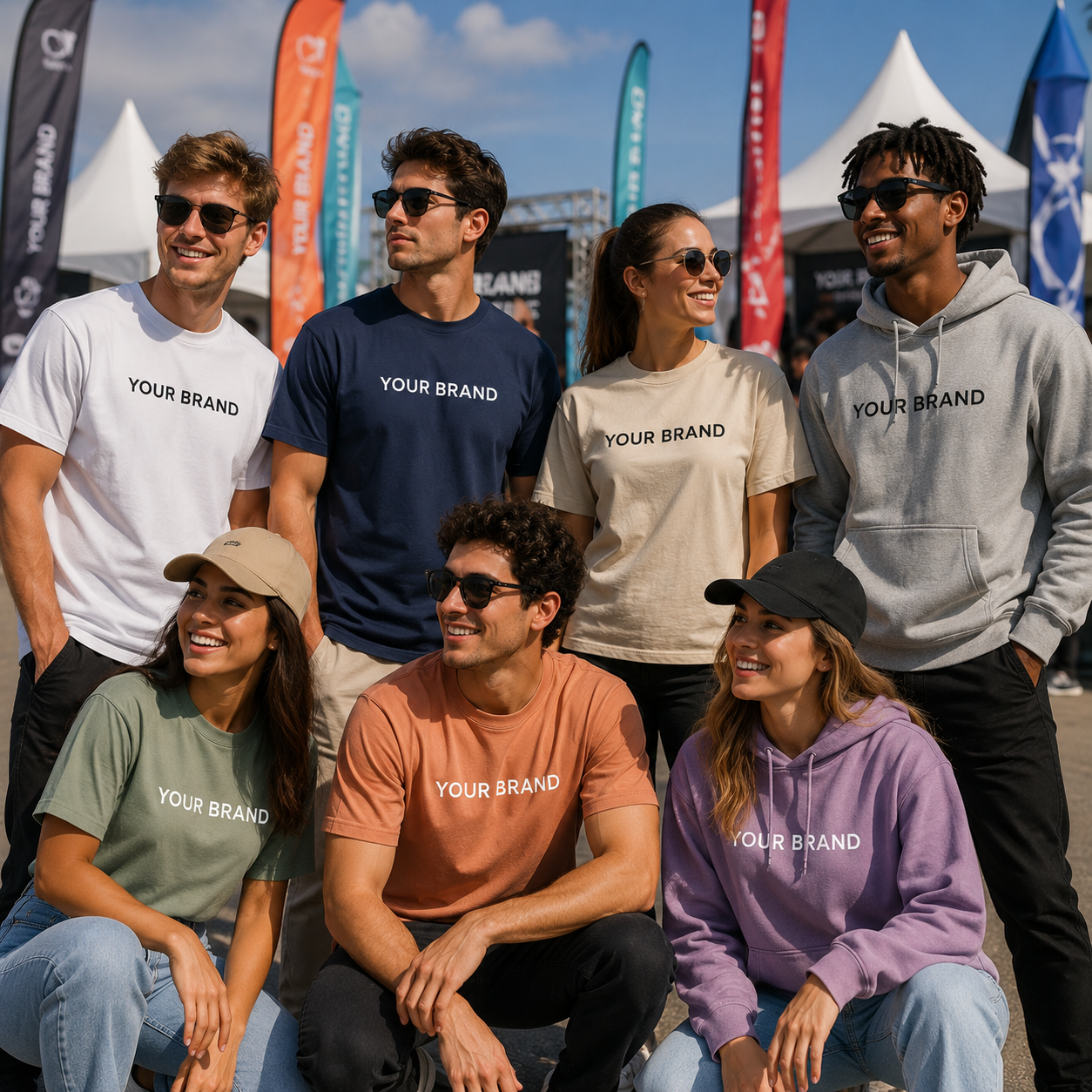 Custom event apparel and branded merchandise manufactured for retail and private label brands