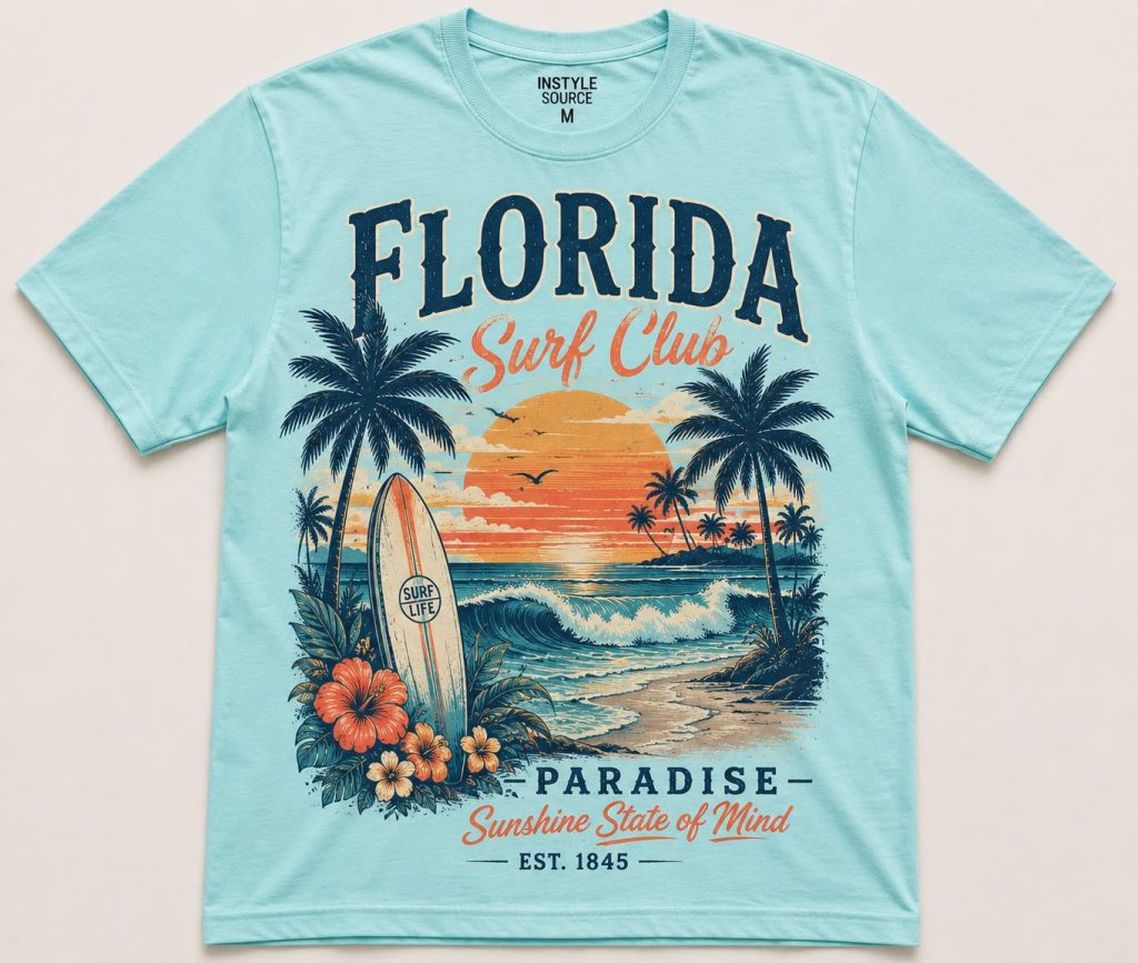 Beach Sunset Graphic Print T-Shirt