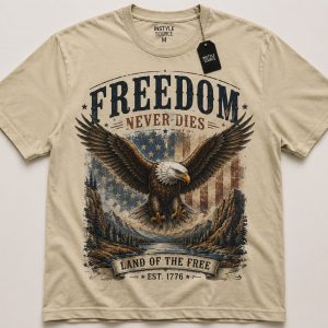 Vintage Eagle Graphic Print T-Shirt
