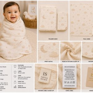 Premium Baby Swaddle & Blanket Set