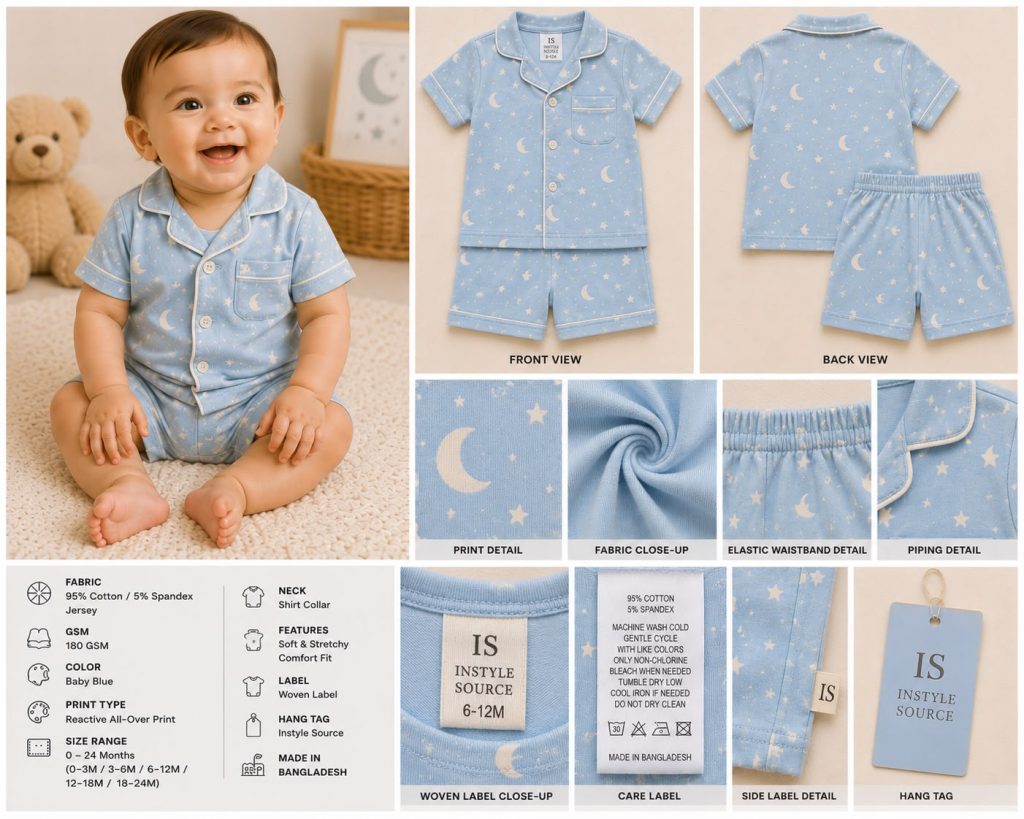 Soft Cotton Baby Pajama Set