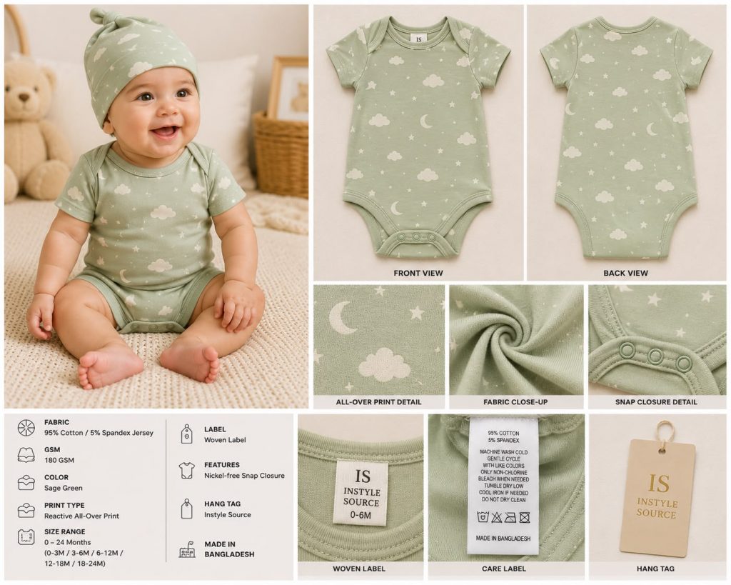 Premium Printed Baby Romper