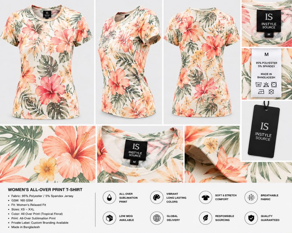 WOMEN’S ALL-OVER PRINT T-SHIRT