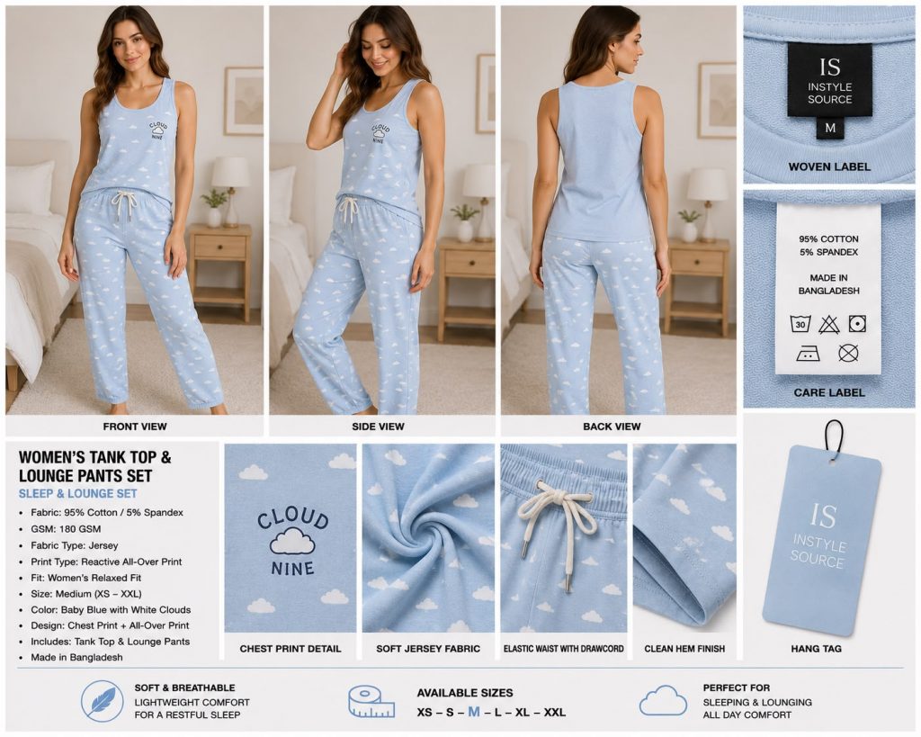 WOMEN’S TANK TOP & LOUNGE PANTS SET