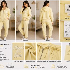 ZIP-UP HOODIE LOUNGE SET