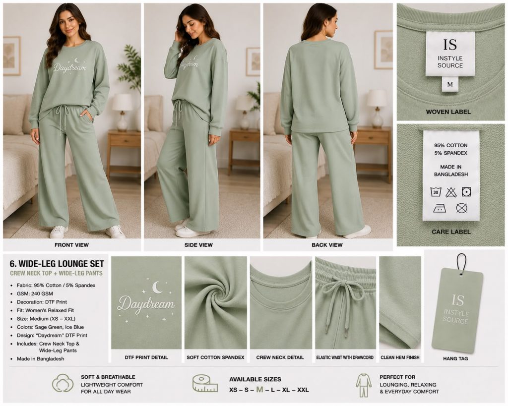 WIDE-LEG LOUNGE SET
